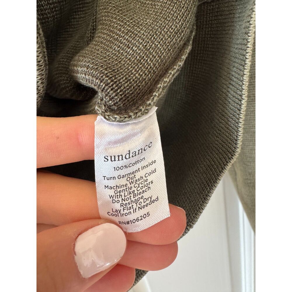 Sundance Horizon Sweater Blazer Soft Olive Green Size M 100% Cotton - Picture 10 of 10